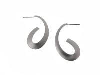 Oval Loop Metal Earrings RH by ERICA ZAP