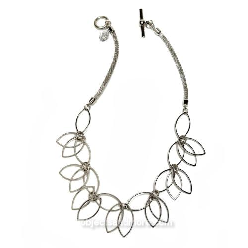 Pointed Ovals Mesh Necklace by ERICA ZAP
