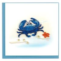 Blue Crab Card BL922 by QUILLING CARD