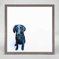 Best Friend - Baby Black Lab Mini Framed Canvas by CATHY WALTERS