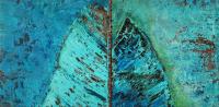 Patinated Leaf Abstractions by CATHY VAUGHN