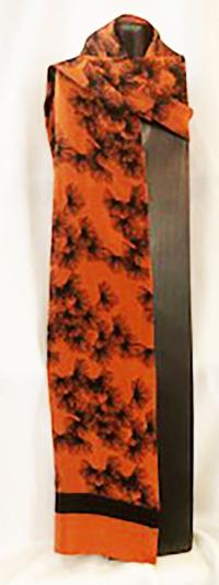 Copper Pine Silk Scarf by KAVITA