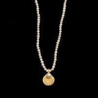 Pearl and Scallop Necklace by MICHAEL MICHAUD