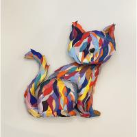 Multi Colored Sitting Cat by ROBIN ANNE COOPER