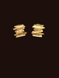 Twig Post Earrings (Gold) by SELEN BAYRAK