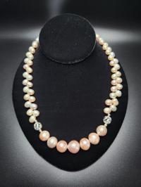 Natural Pink Pearl Necklace by DIANA KAHLENBERG