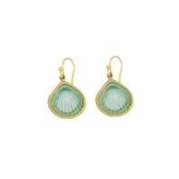 Small Glass Shell Earrings by MICHAEL MICHAUD