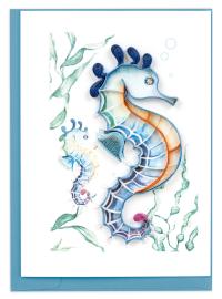 Colorful Seahorse by QUILLING CARD