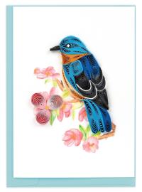 Bluebird on Flower Branch by QUILLING CARD