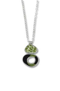 Green Oval Necklace by NANCY MARLAND