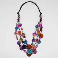 Multi-Color Calypso Triple Strand Necklace by SYLVIA ECHAVARRIA