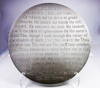 Psalm 23 Glass Platter by STEPHEN SCHLANSER