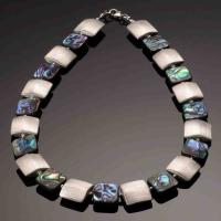 SILVER W/ABALONE NECKLACE 19" by NAOMI