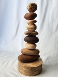 9 Stone Cairn by LENNY ROSENTHAL