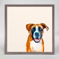 Best Friend - Boxer Mini Framed Canvas by CATHY WALTERS