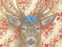Holiday Deer Note Card by EMILY UCHYTIL