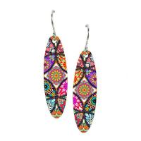 Dharma Long Oval Earrings by KATHLEEN HUBBARD