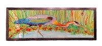 Blue Heron Framed Tile Mosaic LG by RITTER RYMER