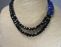 Lapis, Spinel Faceted Onyx Necklace by DIANA KAHLENBERG