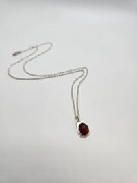 Rose cut Garnet Necklace by REBECCA ZINK