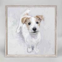 Best Friend - Jack Russell Pup Mini Framed Canvas by CATHY WALTERS