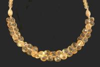 Faceted Citrine Onions Vermeil Clasp Necklace by DIANA KAHLENBERG