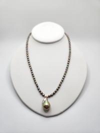 Gold Rice Pearls, Baroque Pearl Necklace by DIANA KAHLENBERG