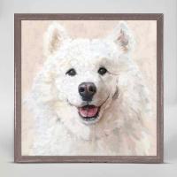 Best Friend - Samoyed Mini Framed Canvas by CATHY WALTERS
