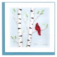 Cardinal Sympathy Card by QUILLING CARD