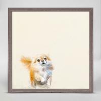 Best Friend - Pomeranian Mini Framed Canvas by CATHY WALTERS