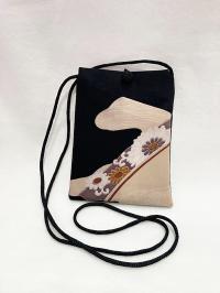Kimono Phone Bag Taupe Flowers by THERESA GALLUP