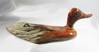 Hand-carved Duck from Vintage Cedar Post, Medium by TIM BERGREN