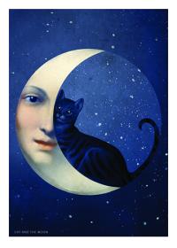 Cat and the Moon by MASALA CARDS