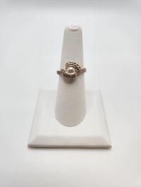 Petite Pulse Argentium Silver Pearl Ring by RYAN EURE