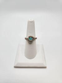 Petite Classic Argentium Silver Amazonite Ring by RYAN EURE