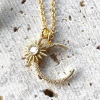 20" Sun Moon Celestial Necklace by NANCY GISSENDANER