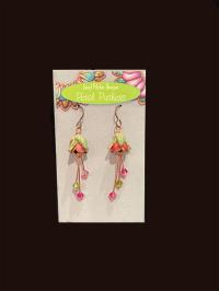 Wine & Roses Fairy Petal Earrings by JANET PITCHER