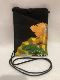 Kimono Phone Bag Embroidered Trees by THERESA GALLOP