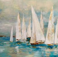 White Sailboats by ALLISON PEARCE