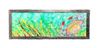 Crab on Bottom Framed Tile Mosaic MD by RITTER RYMER