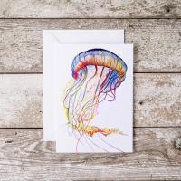 Colorful Jellyfish Card by TJ HEISER