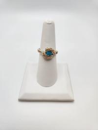 Petite Pulse Mixed Sleeping Beauty Turquoise Ring by RYAN EURE