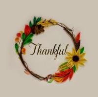 Thankful Wreath HD667 by QUILLING CARD