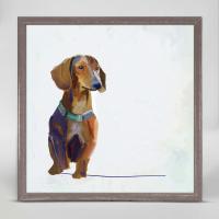 Best Friend - Dachshund Mini Framed Canvas by CATHY WALTERS
