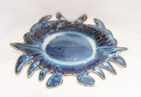 Crab Platter Blue by CHRIS JONES