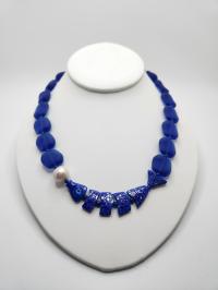 Dea Sea Blue Fish Necklace by DIANA KAHLENBERG