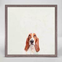Best Friend - Things Are Looking Up Basset Mini Framed Canvas by CATHY WALTERS