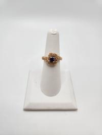 Petite Pulse 14K Gold Fill Amethyst Ring by RYAN EURE