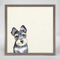 Best Friend - Schnauzer Mini Framed Canvas by CATHY WALTERS