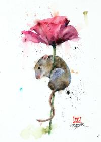 Mouse & Flower by DEAN CROUSER